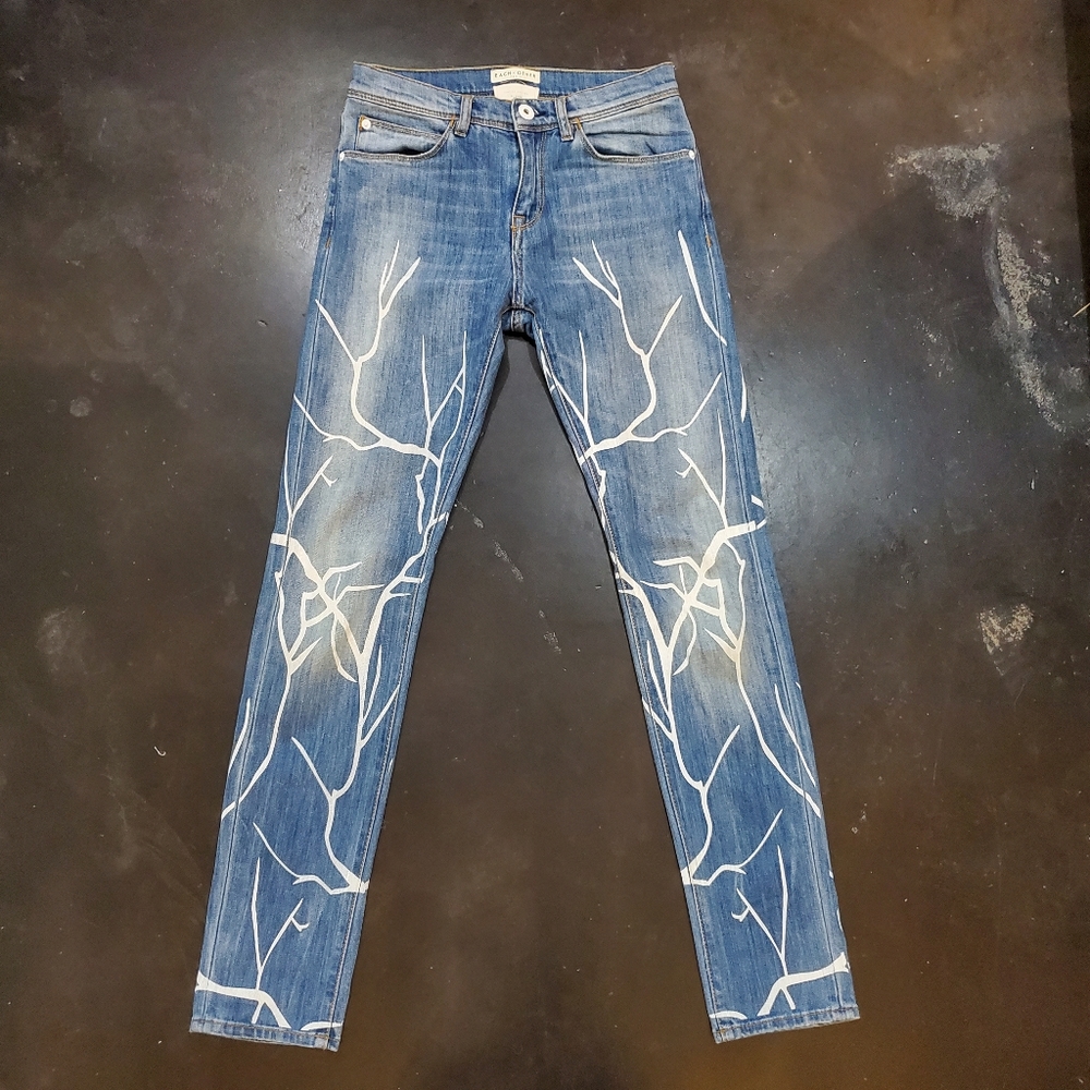 Each x Other Paris straight leg jeans, mid rise, size 24 by artist Yi Zhou
